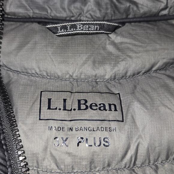 L.L. Bean Womens 3X + Puffer Coat Hood Black Down Long Packable Water Repellent - Picture 2 of 10